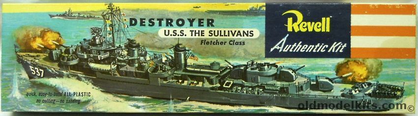 Revell 1/301 Destroyer USS The Sullivans Fletcher Class DD-537 - Pre 'S' Issue, H305-129 plastic model kit
